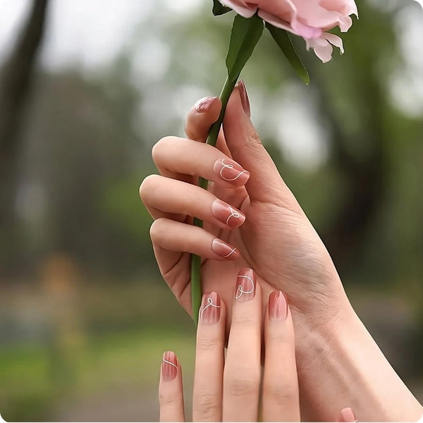 Láminas de Gel - Latte Romance - Nooves Nails