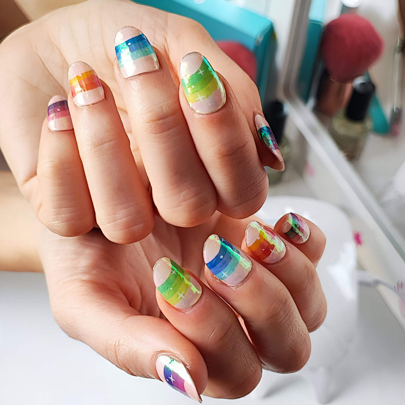Láminas de Gel - Rainbow Star - Nooves Nails