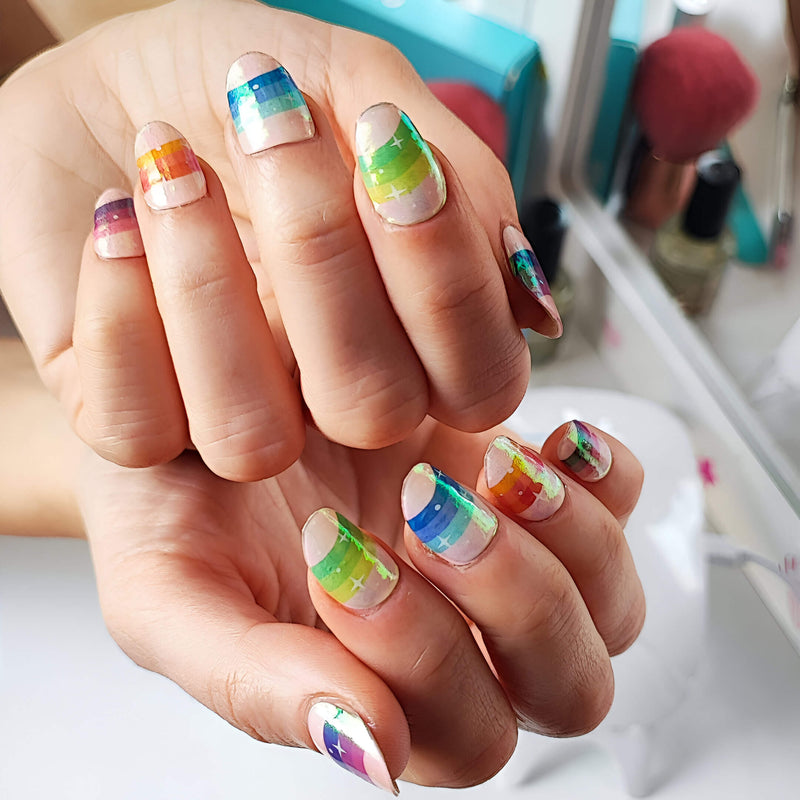 Gel Sheets - Rainbow Star - Nooves Nails 