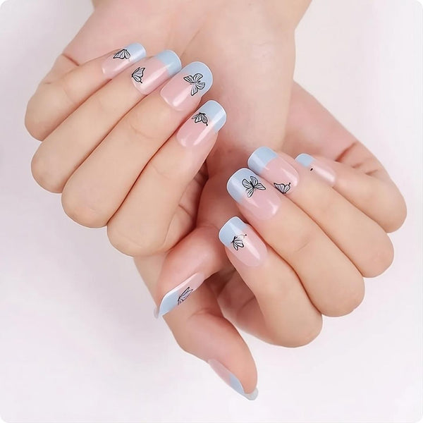 Gel Nail - Papillon Blue - Nooves Nails