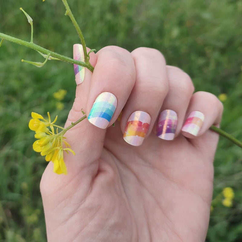 Láminas de Gel - Rainbow Star - Nooves Nails