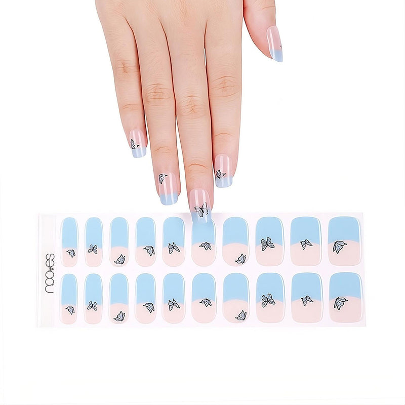 Folhas de Gel - Papillon Blue - Nooves Nails