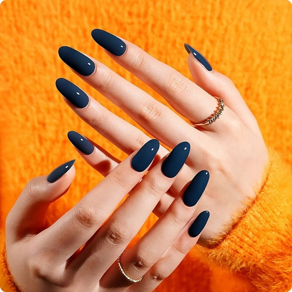 Gel Nail - Navy - Nooves Nails