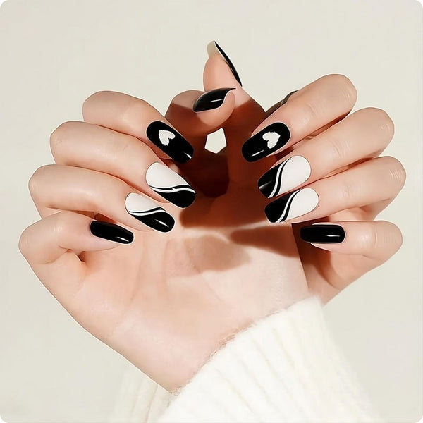 Gel Nail - Dark Heart - Nooves Nails