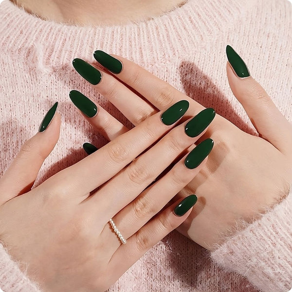 Gel Nail - Dark Green - Nooves Nails