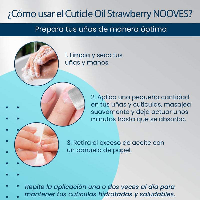 Cuticle Oil Strawberry Roll On 10ml - Aceite para cutículas Aroma Fresa - Nooves Nails