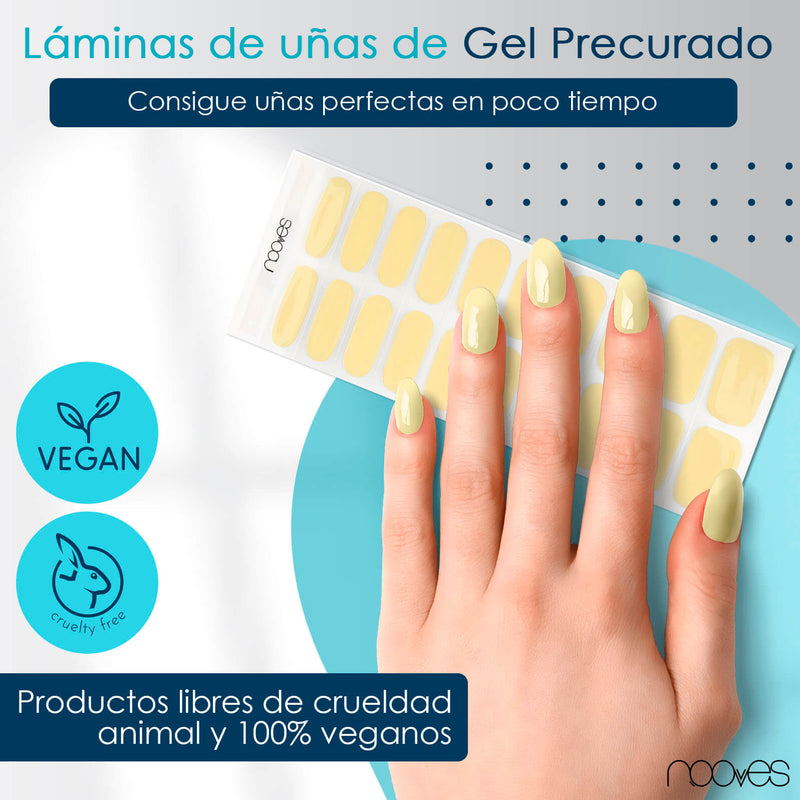 Láminas de Gel - Canary Mist - Nooves Nails