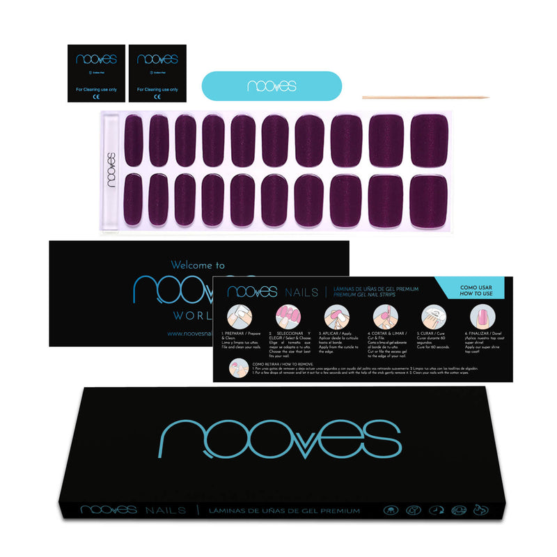 Láminas de Gel - Grape Glow  - Nooves Nails