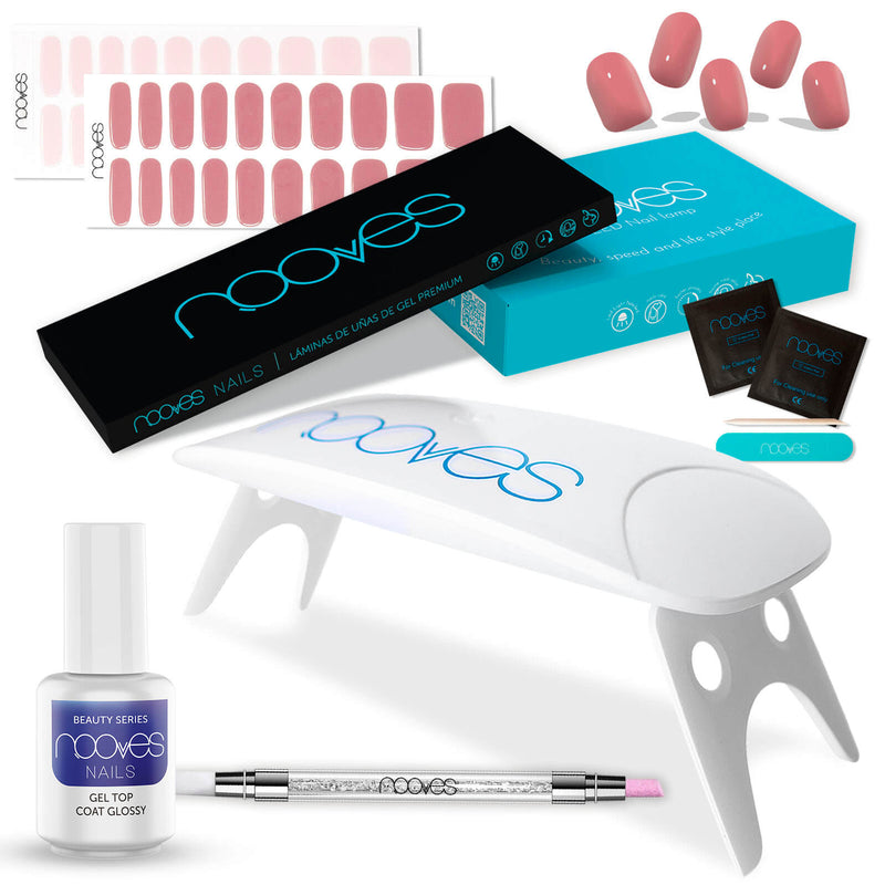 Kit Inicial Beauty Rose - Pacote Inicial com Top Coat - Nooves Nails