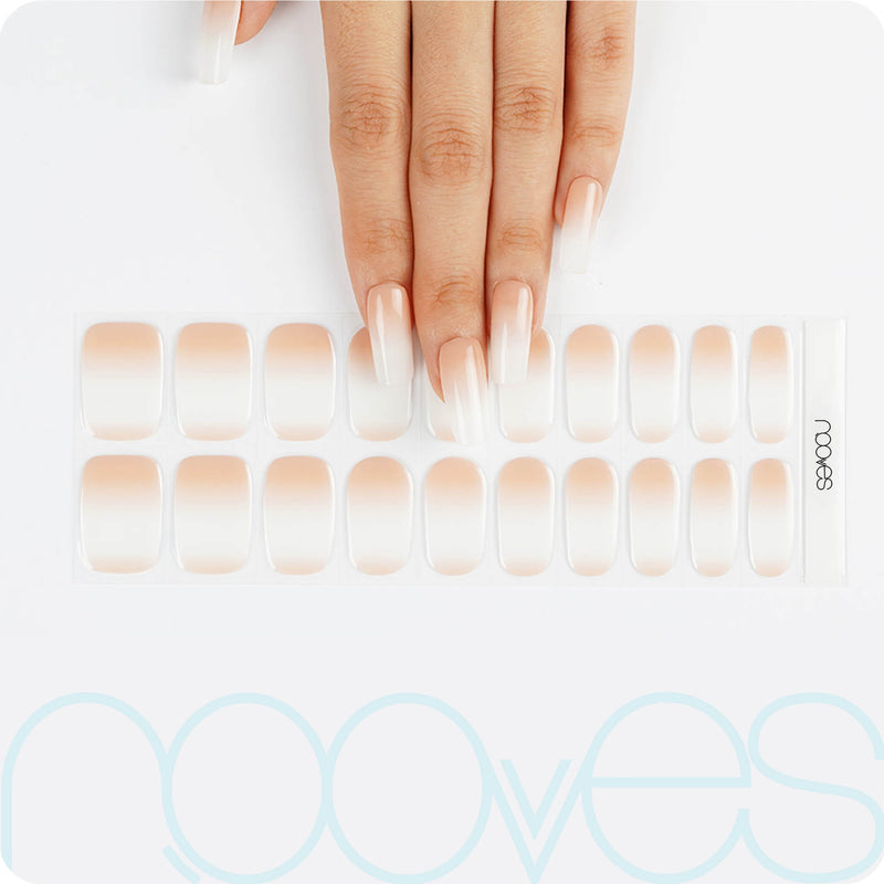 Pack Nooves Nails Nude Designs Folha de gel premium pré-curada + lâmpada de unhas UV/LED PORTÁTIL de 8 W - lâmpada de secagem de unhas de 8 W