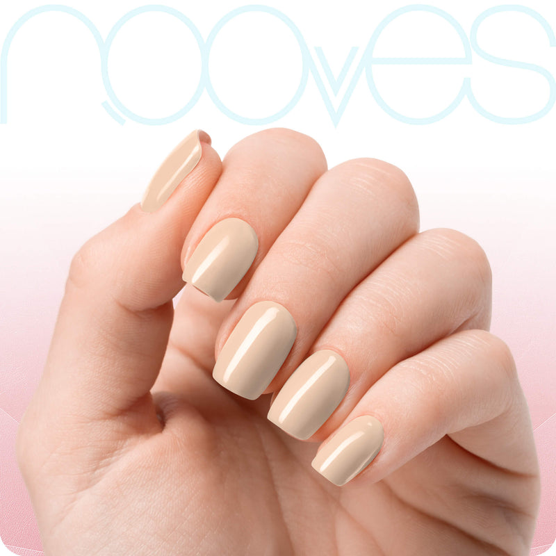 Pack Nooves Nails Nude Designs Folha de gel premium pré-curada + lâmpada de unhas UV/LED PORTÁTIL de 8 W - lâmpada de secagem de unhas de 8 W