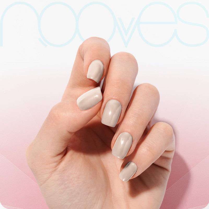 Pack Nooves Nails Nude Designs Folha de gel premium pré-curada + lâmpada de unhas UV/LED PORTÁTIL de 8 W - lâmpada de secagem de unhas de 8 W