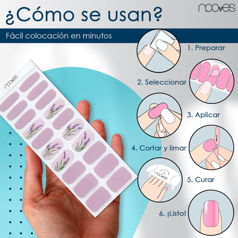 Folhas de Gel - Lavanda - Nooves Nails