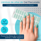 Folhas de Gel - Mint - Nooves Nails 