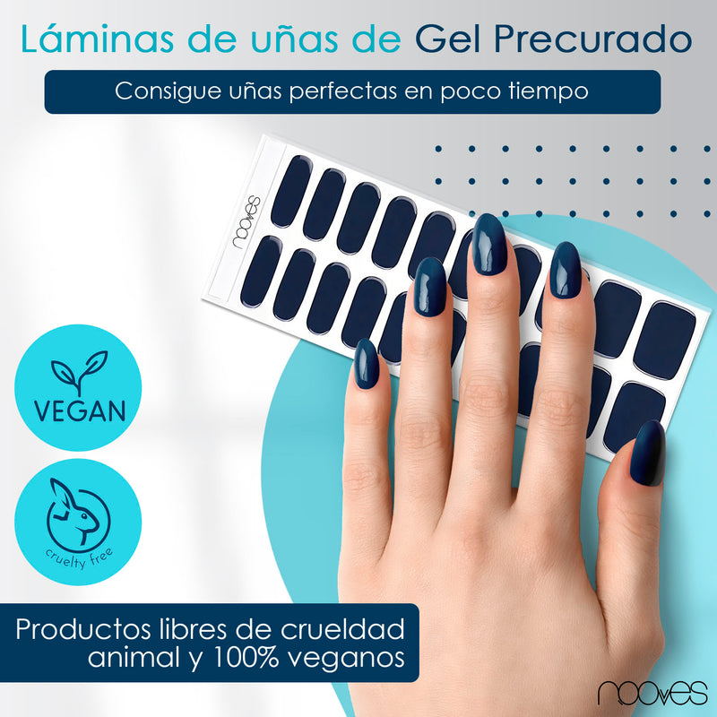 Folhas de Gel - Navy- Nooves Nails