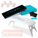 Pack Nooves Nails Nude Designs Folha de gel premium pré-curada + lâmpada de unhas UV/LED PORTÁTIL de 8 W - lâmpada de secagem de unhas de 8 W