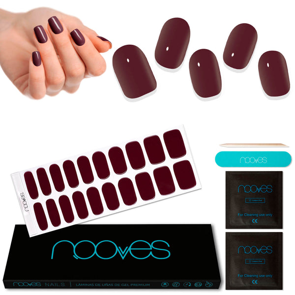 Láminas de Gel - Red Wine - Nooves Nails