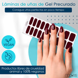 Láminas de Gel - Red Wine - Nooves Nails