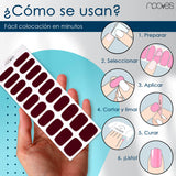 Folhas de Gel - Red Wine - Nooves Nails 