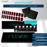 Folhas de Gel - Red Wine - Nooves Nails 