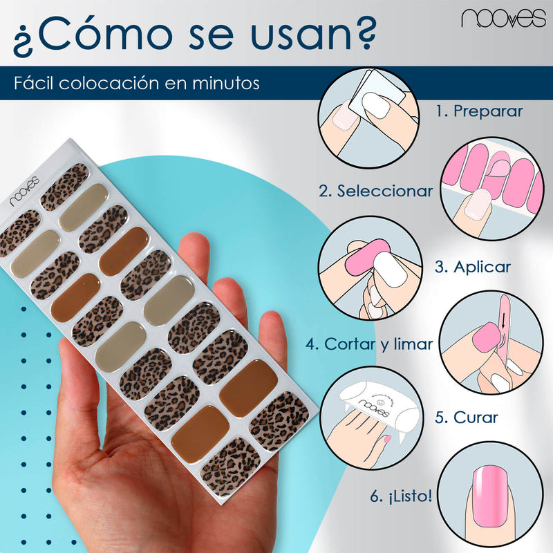 Láminas de Gel - Safari - Nooves Nails