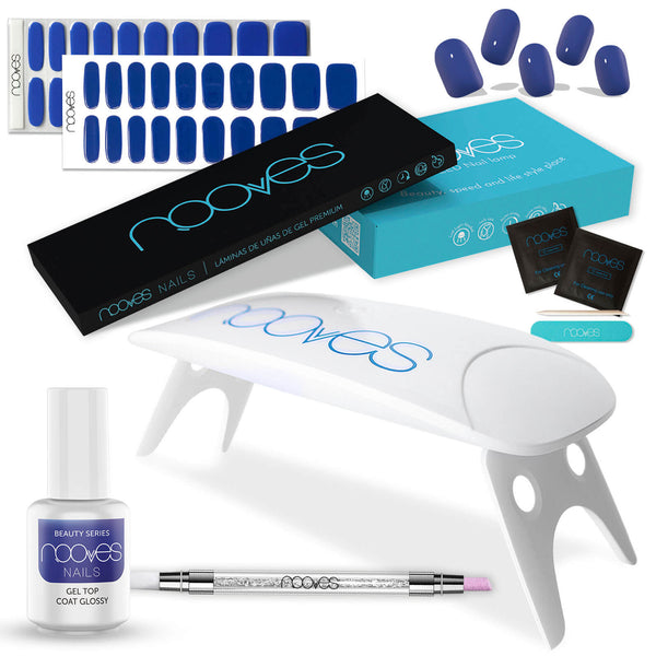 Kit Inicial Beauty Blue - Pacote Inicial com Top Coat - Nooves Nails