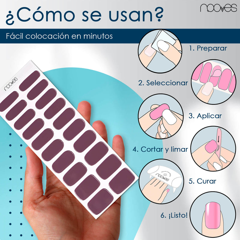 Láminas de Gel - Violet Ether  - Nooves Nails