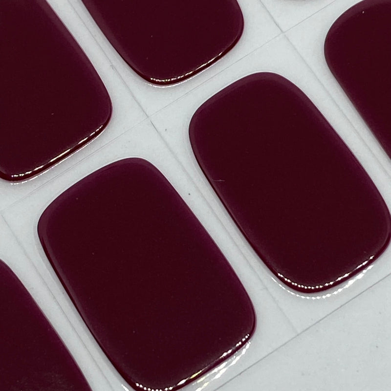 Folhas de Gel - Red Wine - Nooves Nails 