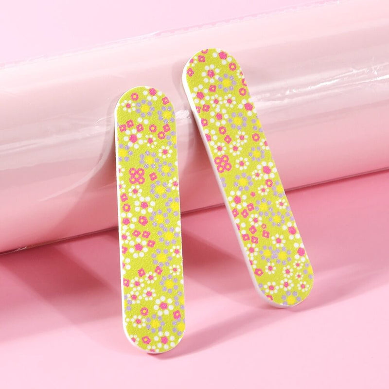 Pack of 5 Decorated Nail Files for Manicure and Pedicure - Double-sided use