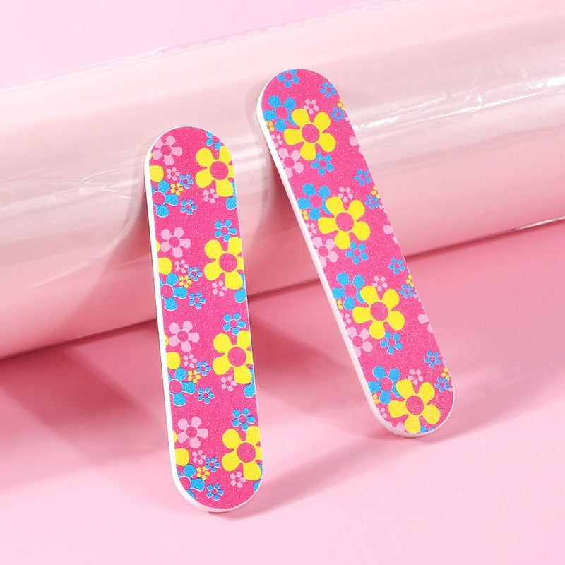 Pack of 5 Decorated Nail Files for Manicure and Pedicure - Double-sided use